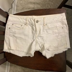 American Eagle White Denim Shorts